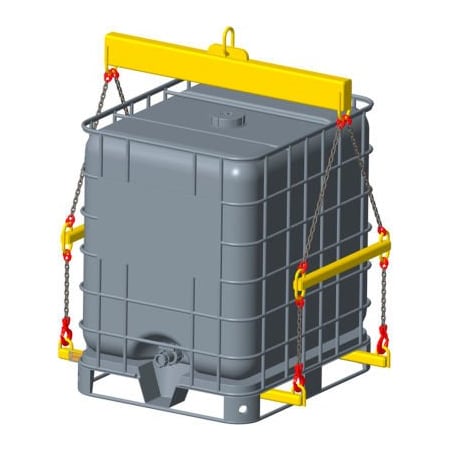 Machining & Welding By Olsen M&W IBC Tote Lift Beam, Yellow - 5000 Lb. Capacity 23070